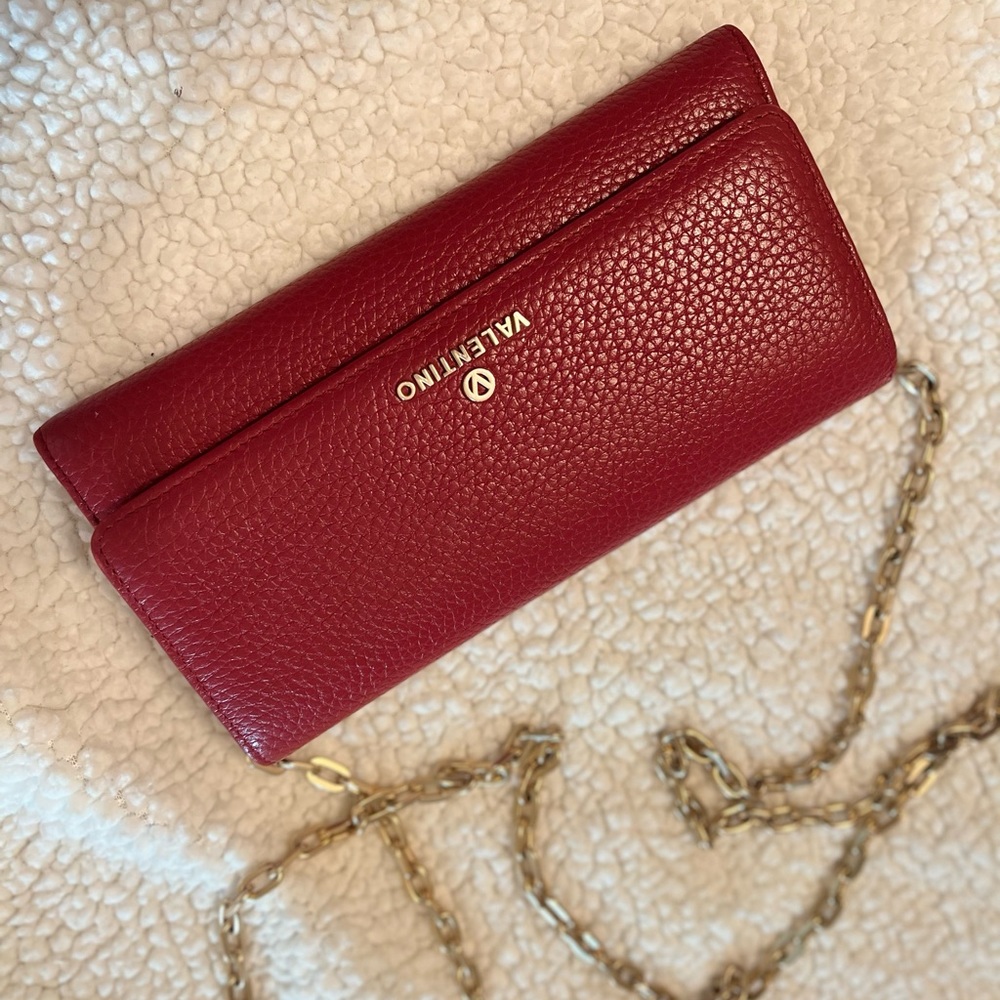 Valentino red wallet purse